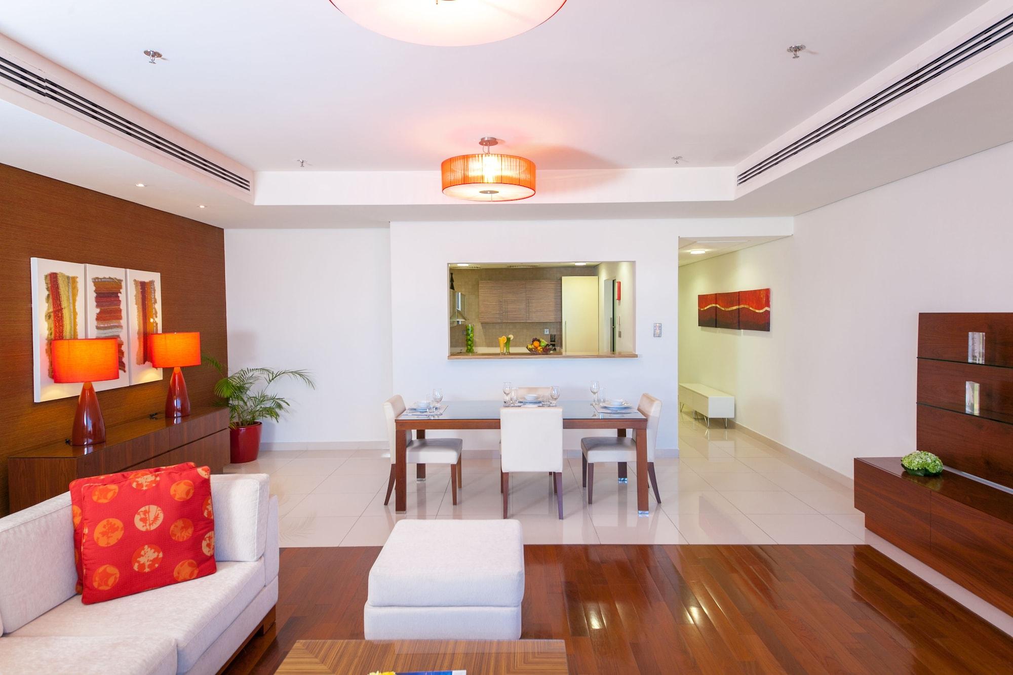 Fraser Suites Doha Exterior photo A living room in a typical apartment